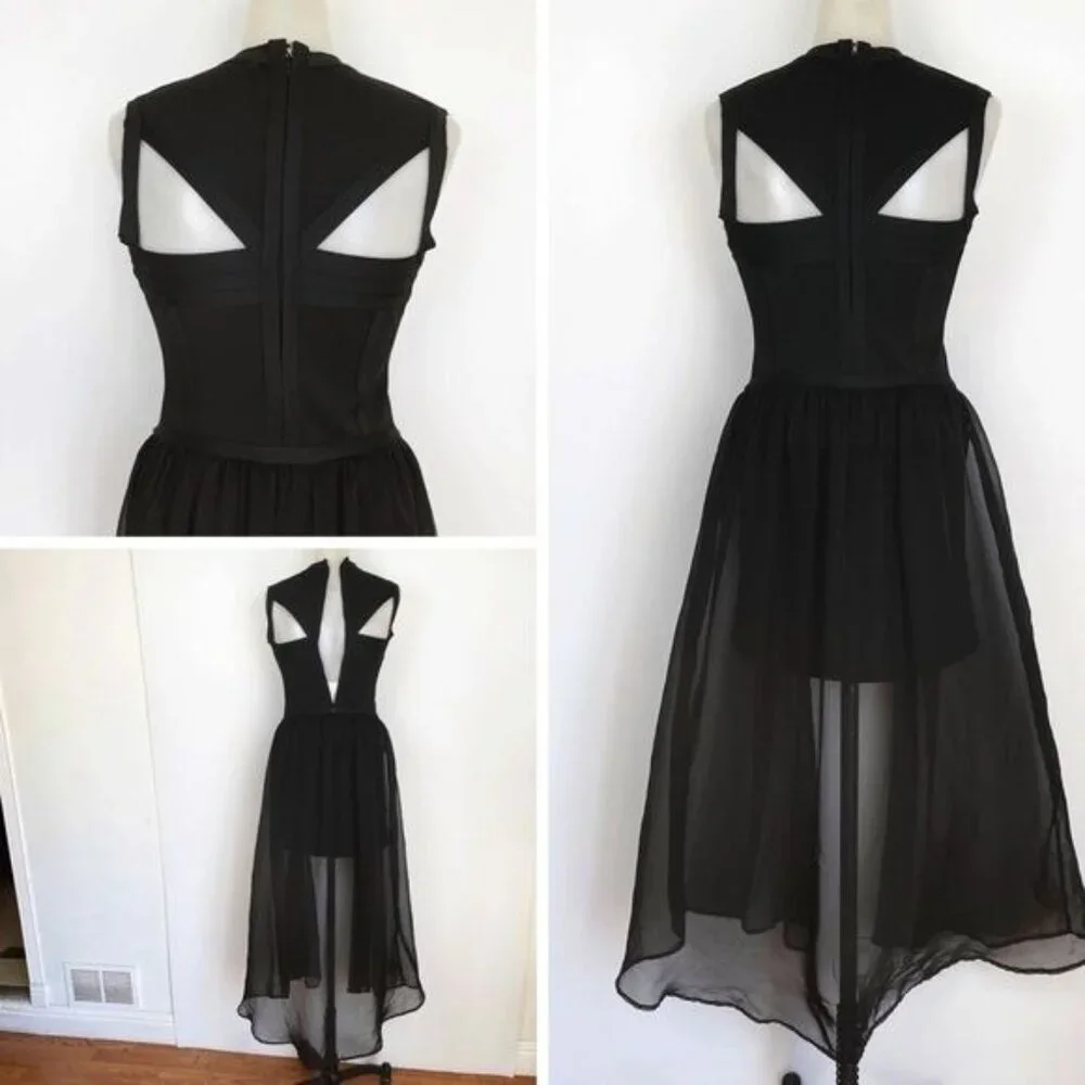 UNIF Godspeed Bandage Cut Out Sheer Maxi Dress size Small - Picture 6 of 13